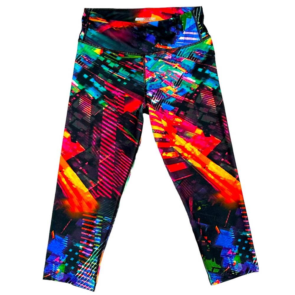 Express EXP Core Performance Women's Multi-Color Capri Compression Leggings - XS